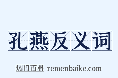 孔燕反义词是什么意思的图片